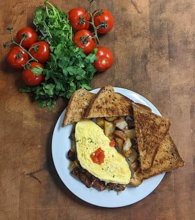 OSF 3-egg Omelette with housemade hash browns and toast
